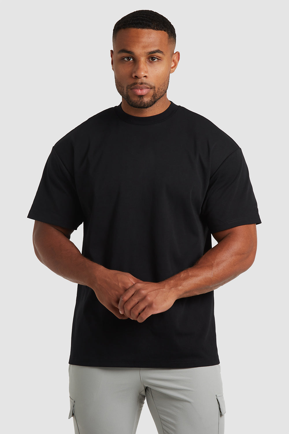 Plus Size Black Oversized Boxy T-Shirt