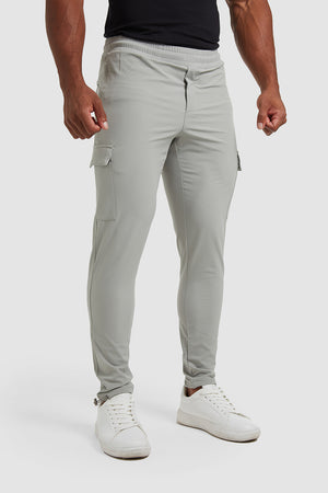 Tech Cargo Trousers in Soft Grey - TAILORED ATHLETE - USA