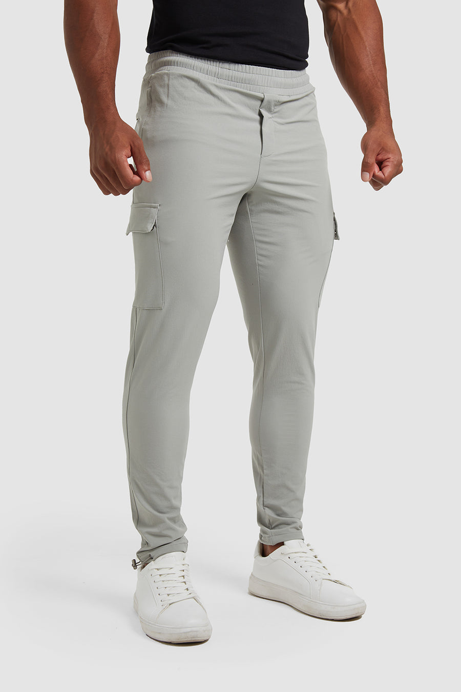 Tech Cargo Pants in Soft Grey - TAILORED ATHLETE - USA