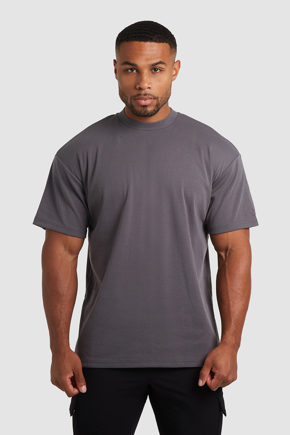 Tailored Athlete Boxy Fit T-Shirt in Lead, L
