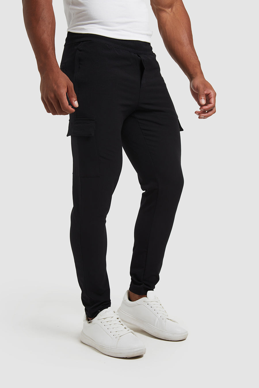 Tech Cargo Trousers in Black - TAILORED ATHLETE - USA