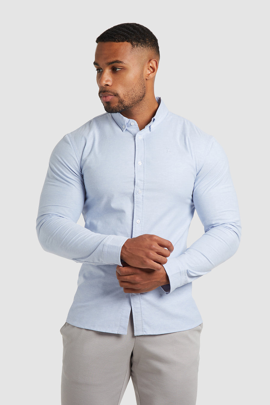 Casual Oxford Shirt in Mid Blue - TAILORED ATHLETE - USA