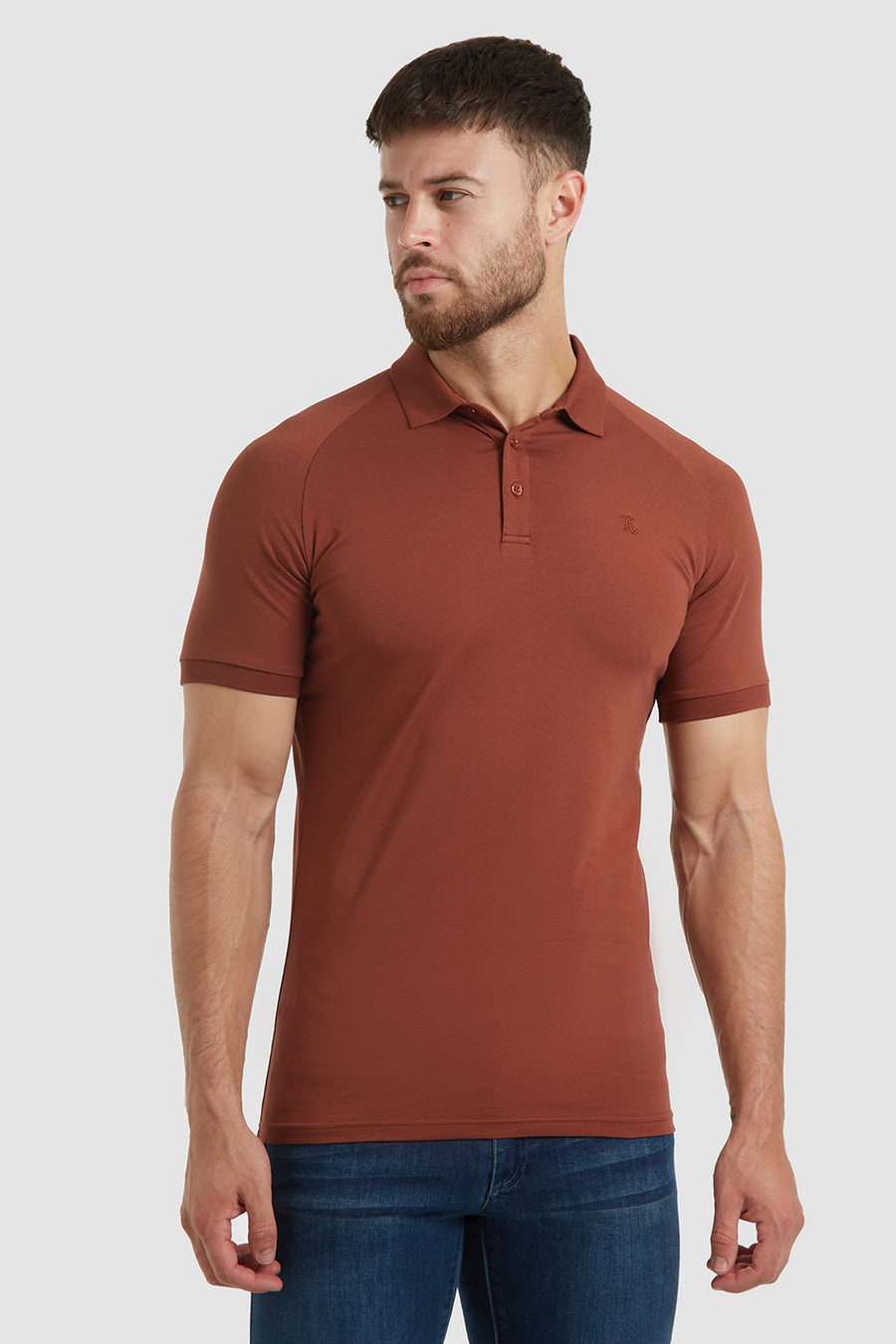 Athletic Fit Polo Shirt in Chestnut - TAILORED ATHLETE - USA