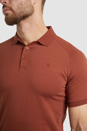 Athletic Fit Polo Shirt in Chestnut - TAILORED ATHLETE - USA