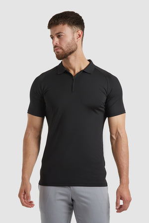 Performance Polo Shirt in Black - TAILORED ATHLETE - USA