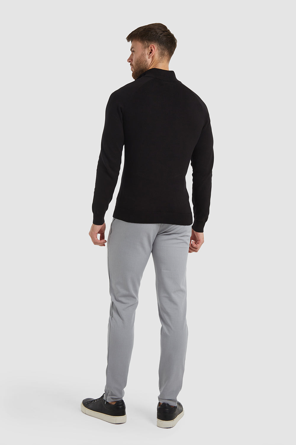 Half Zip Neck (LS) in Black - TAILORED ATHLETE - USA