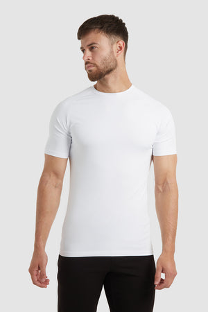 Performance Stretch T-Shirt in White - TAILORED ATHLETE - USA