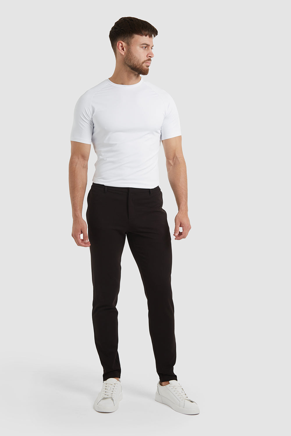 Lowes Tailored Fit Black Trousers - Lowes Menswear