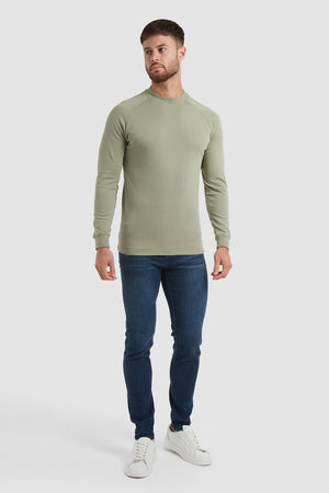 Mock Neck T-Shirt in Soft Sage - TAILORED ATHLETE - USA