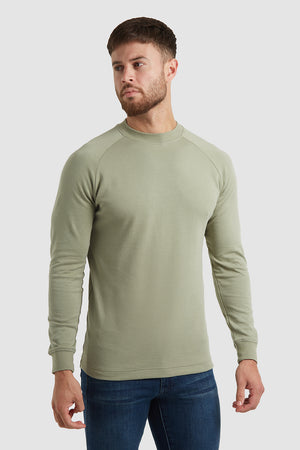 Mock Neck T-Shirt in Soft Sage - TAILORED ATHLETE - USA
