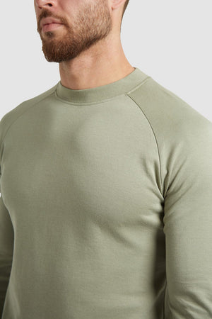 Mock Neck T-Shirt in Soft Sage - TAILORED ATHLETE - USA