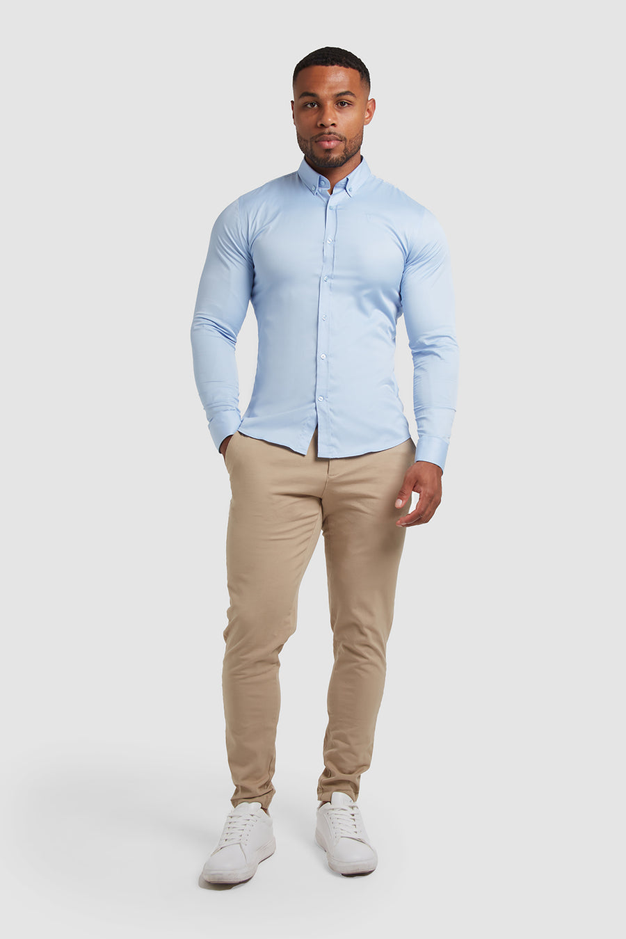 Muscle Fit Signature Shirt 2.0 in Blue - TAILORED ATHLETE - USA