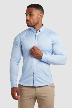 Muscle Fit Signature Shirt 2.0 in Blue - TAILORED ATHLETE - USA