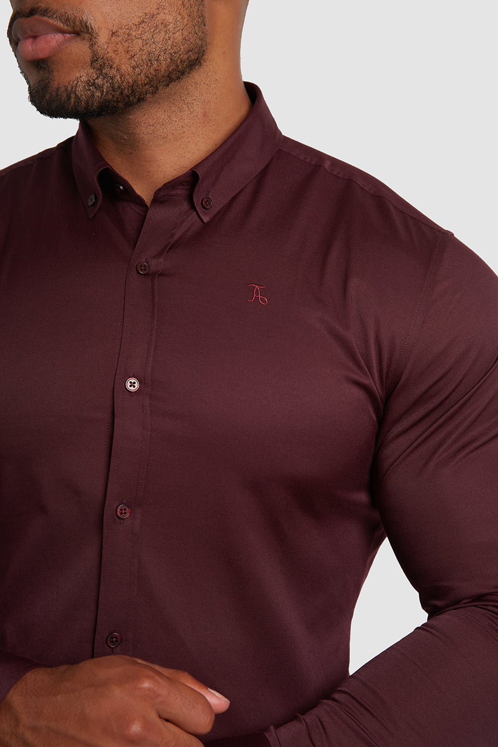 Muscle in Shirt Burgundy - 2.0 TAILORED USA ATHLETE Fit Signature -
