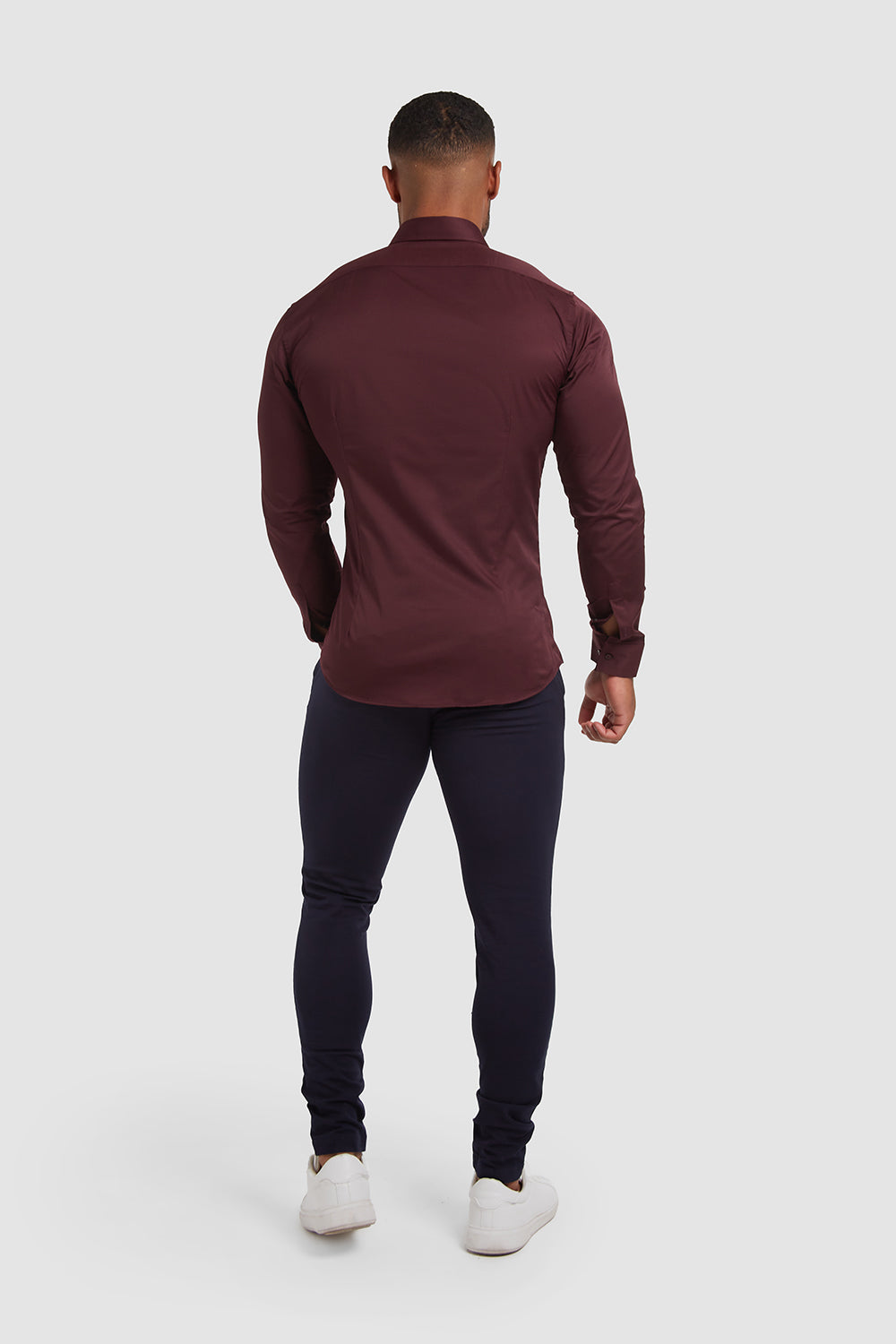 Burgundy USA 2.0 ATHLETE Shirt - Fit in Muscle Signature - TAILORED