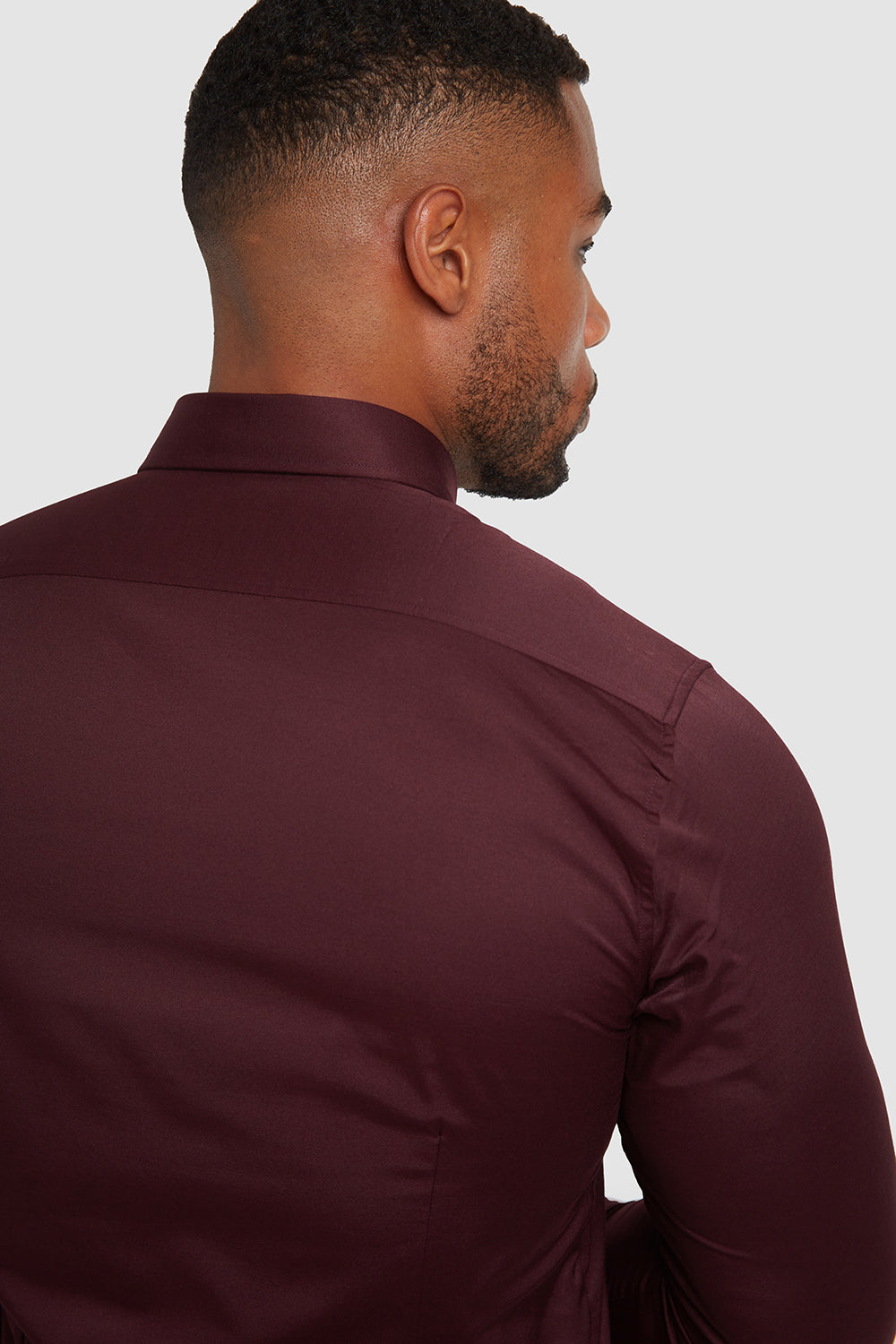 Muscle Fit Signature Shirt 2.0 ATHLETE - Burgundy - TAILORED in USA