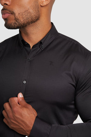 Muscle Fit Signature Shirt 2.0 in Black - TAILORED ATHLETE - USA