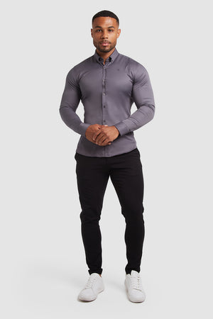 Muscle Fit Signature Shirt 2.0 in Grey - TAILORED ATHLETE - USA