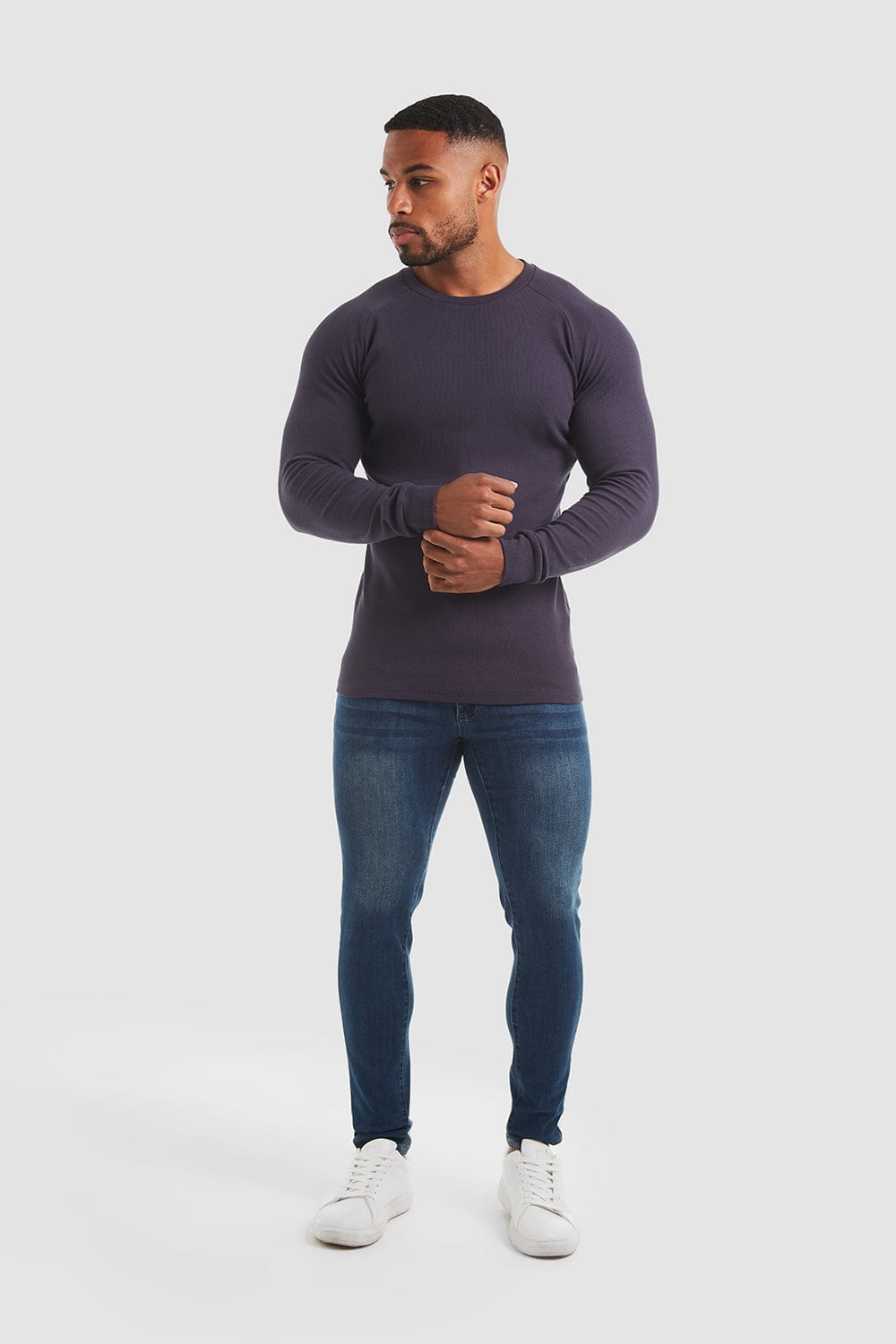 Men's Long Sleeve T Shirt - Grey Marl - Community Clothing