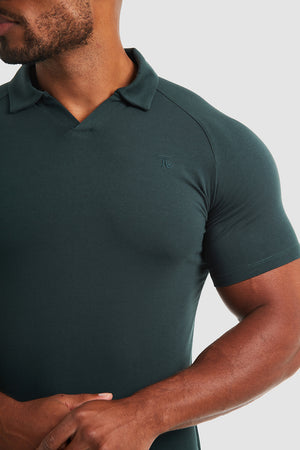 Jersey Buttonless Polo Shirt in Pine - TAILORED ATHLETE - USA