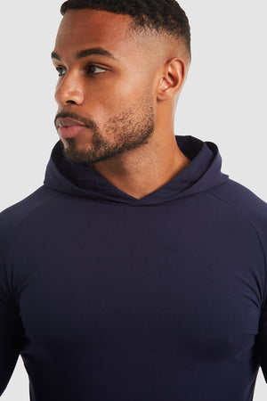 Hooded Top in True Navy - TAILORED ATHLETE - USA