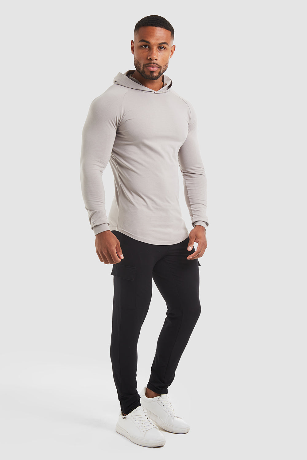 Hooded Top in Concrete - TAILORED ATHLETE - USA