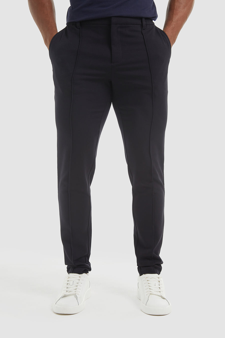 Stitched Crease Trousers in Navy - TAILORED ATHLETE - USA