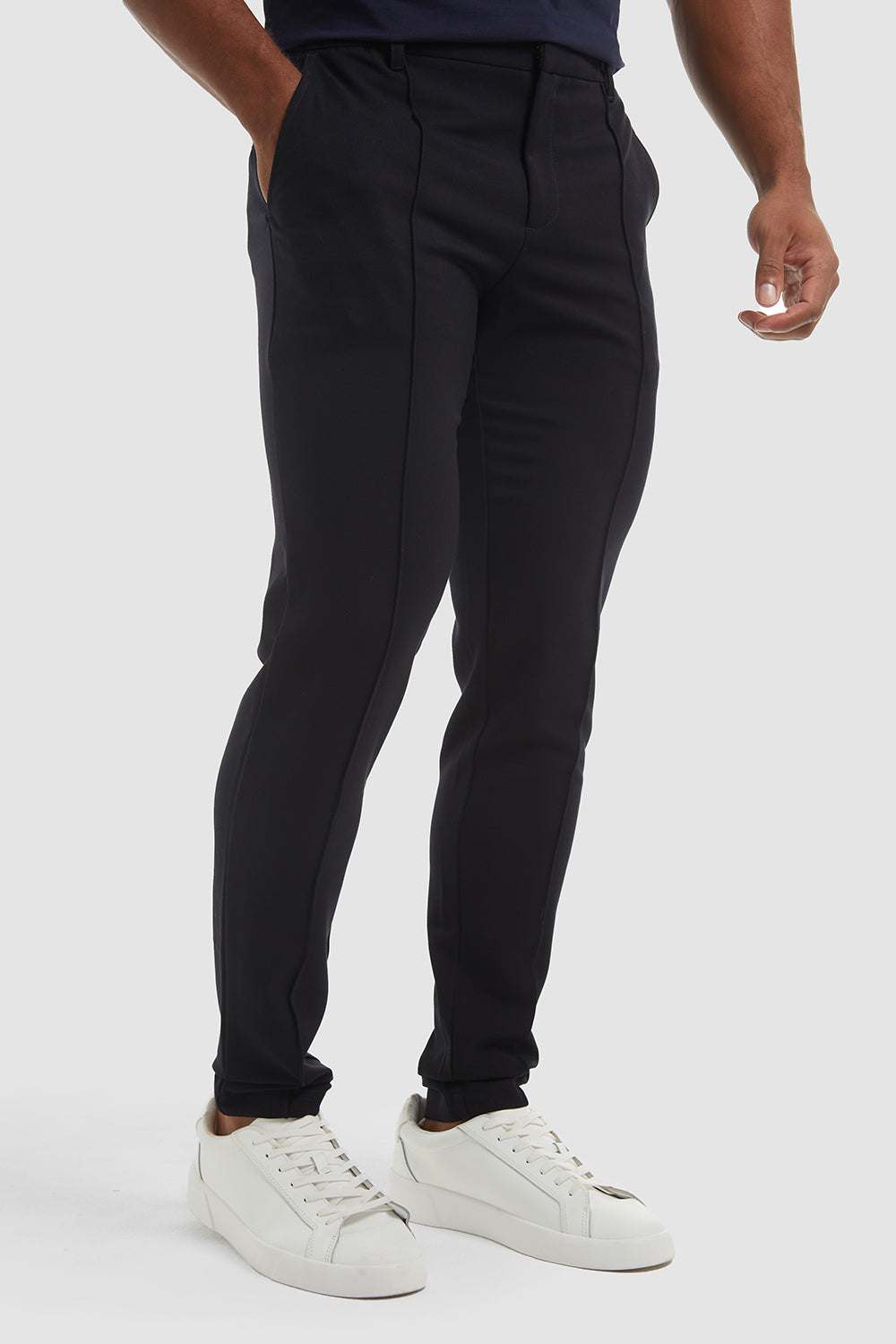 Stitched Crease Pants in Navy - TAILORED ATHLETE - USA