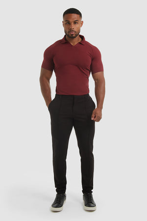Stitched Crease Trousers in Black - TAILORED ATHLETE - USA