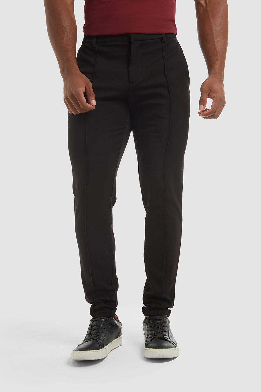Stitched Crease Pants in Black - TAILORED ATHLETE - USA
