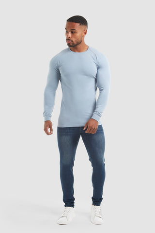 Athletic Fit T-Shirt (LS) in Storm Blue
