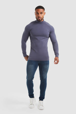 Jersey Roll Neck in Graphite - TAILORED ATHLETE - USA