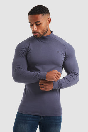 Jersey Roll Neck in Graphite - TAILORED ATHLETE - USA