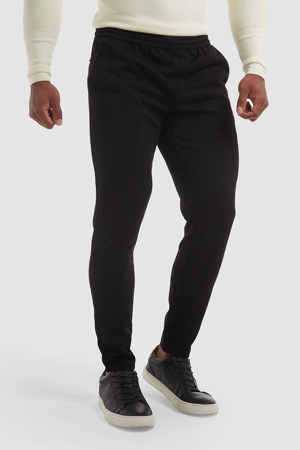 Smart Jersey Joggers in Black - TAILORED ATHLETE - USA