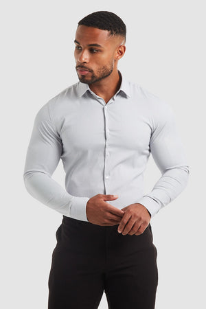 Performance Business Shirt in Navy Stripe - TAILORED ATHLETE - USA
