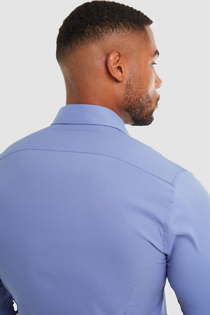 Performance Dress Shirt in Mid Blue - TAILORED ATHLETE - USA