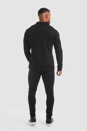 Jersey Shacket in Black - TAILORED ATHLETE - USA