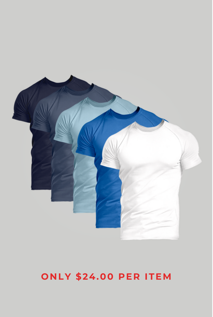 Athletic Fit Blue & White 5-Pack - TAILORED ATHLETE - USA