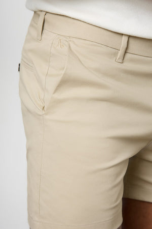 Athletic Fit Chino Shorts 5'' in Stone - TAILORED ATHLETE - USA