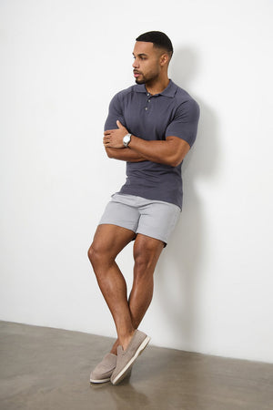 Athletic Fit Chino Shorts 5" in Pale Grey - TAILORED ATHLETE - USA