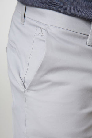 Athletic Fit Chino Shorts 5" in Pale Grey - TAILORED ATHLETE - USA