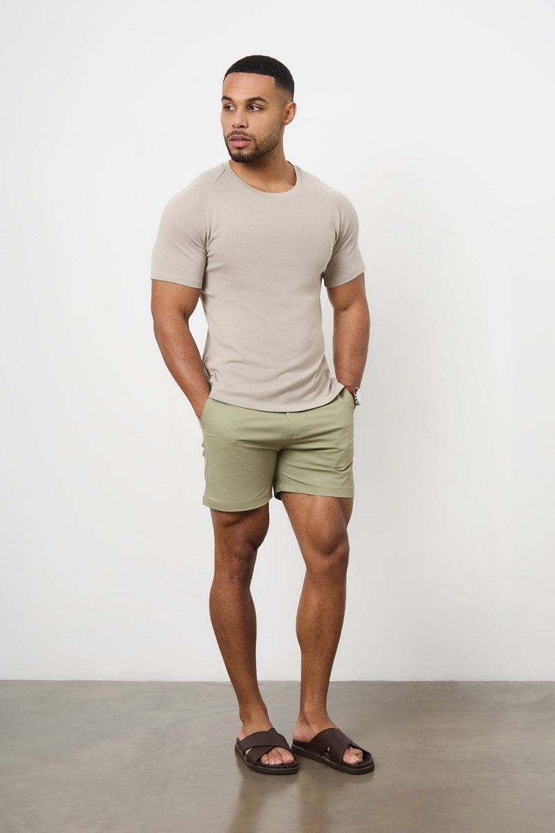 Athletic Fit Chino Shorts 5" in Sage - TAILORED ATHLETE - USA