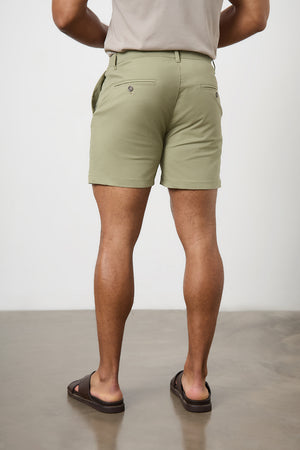 Athletic Fit Chino Shorts 5" in Sage - TAILORED ATHLETE - USA