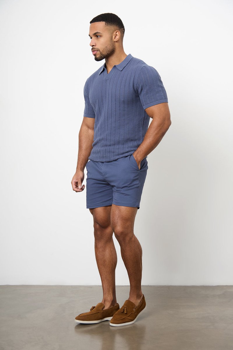 Athletic Fit Chino Shorts 5" in Airforce - TAILORED ATHLETE - USA