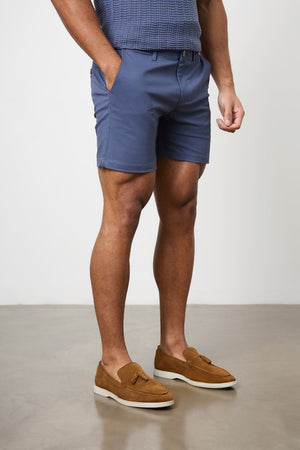 Athletic Fit Chino Shorts 5" in Airforce - TAILORED ATHLETE - USA