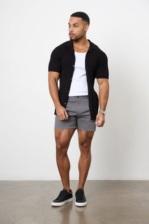 Athletic Fit Chino Shorts 5'' in Dark Grey - TAILORED ATHLETE - USA