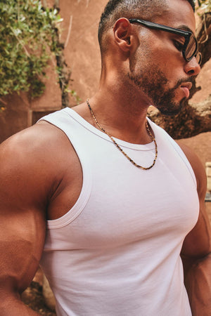 Athletic Fit Tank Top in White - TAILORED ATHLETE - USA