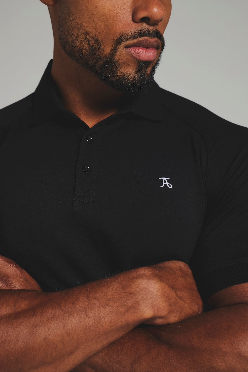 Athletic Fit Polo Shirt in Black