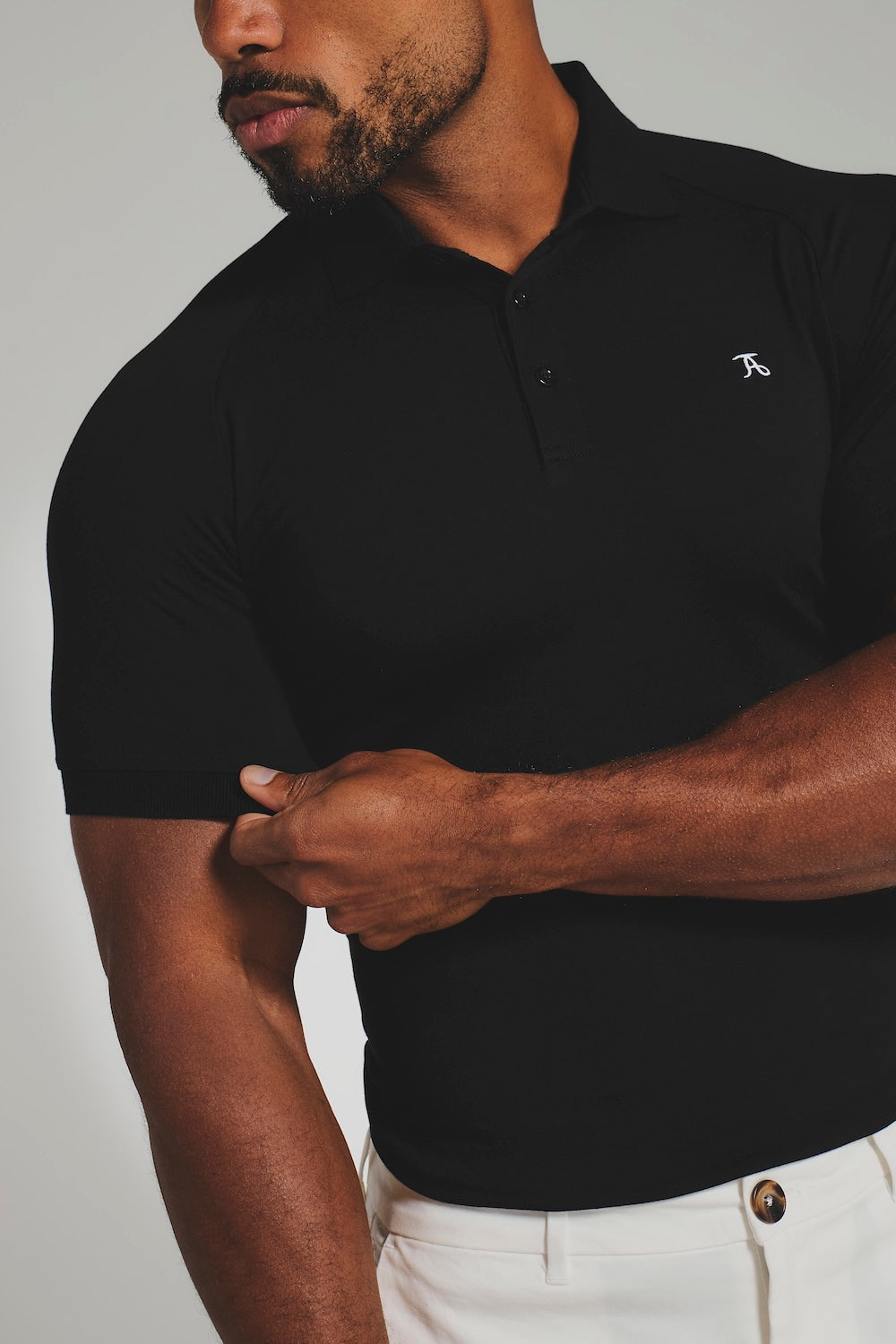 Athletic Fit Polo Shirt in Black
