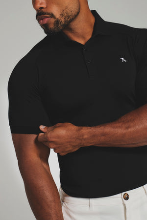 Athletic Fit Polo Shirt in Black